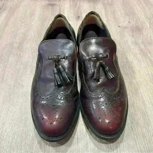 Executive Imperial O’Sullivan Tassel Wingtip Leather Oxford Loafers - Picture 2 of 7